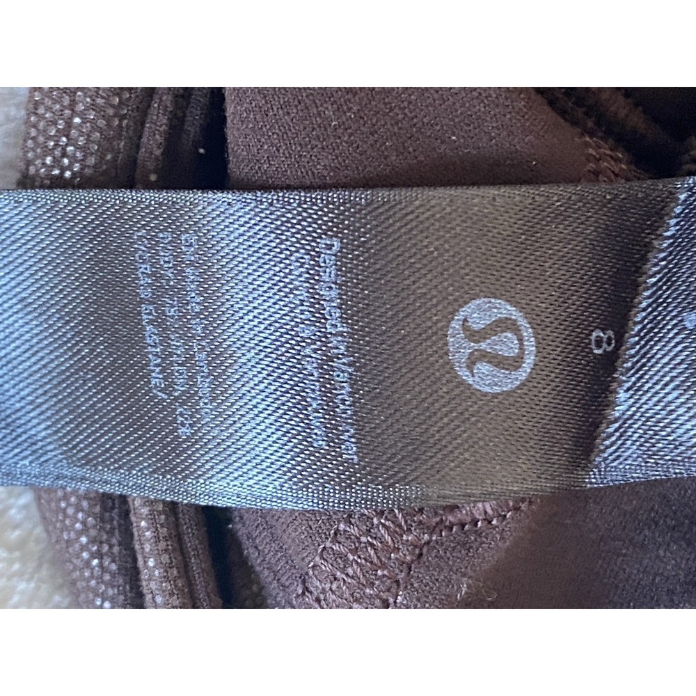 Lululemon Align Ribbed Bodysuit 25" Shine Espresso Radiate Foil Size 8 - Picture 6 of 7